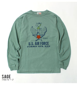 Buzz Rickson's Lot,BR69275 L/S T-SHIRT "FORBES AFB,KAN"