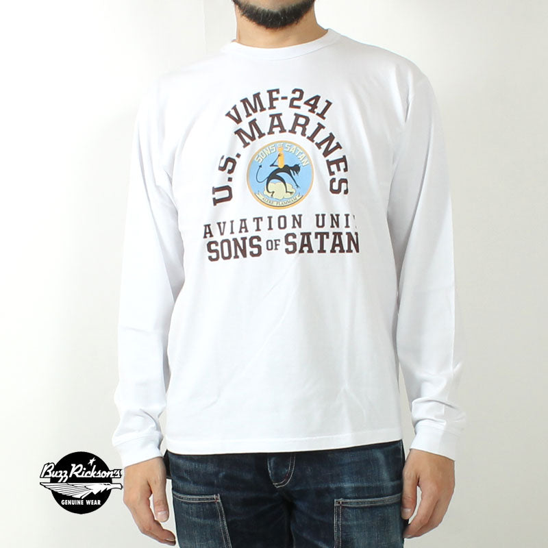 BUZZ RICKSON'S BR69627  L/S T-SHIRT "VMF-241 SONS OF SATAN"