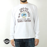 Load image into Gallery viewer, BUZZ RICKSON&#39;S BR69627  L/S T-SHIRT &quot;VMF-241 SONS OF SATAN&quot;
