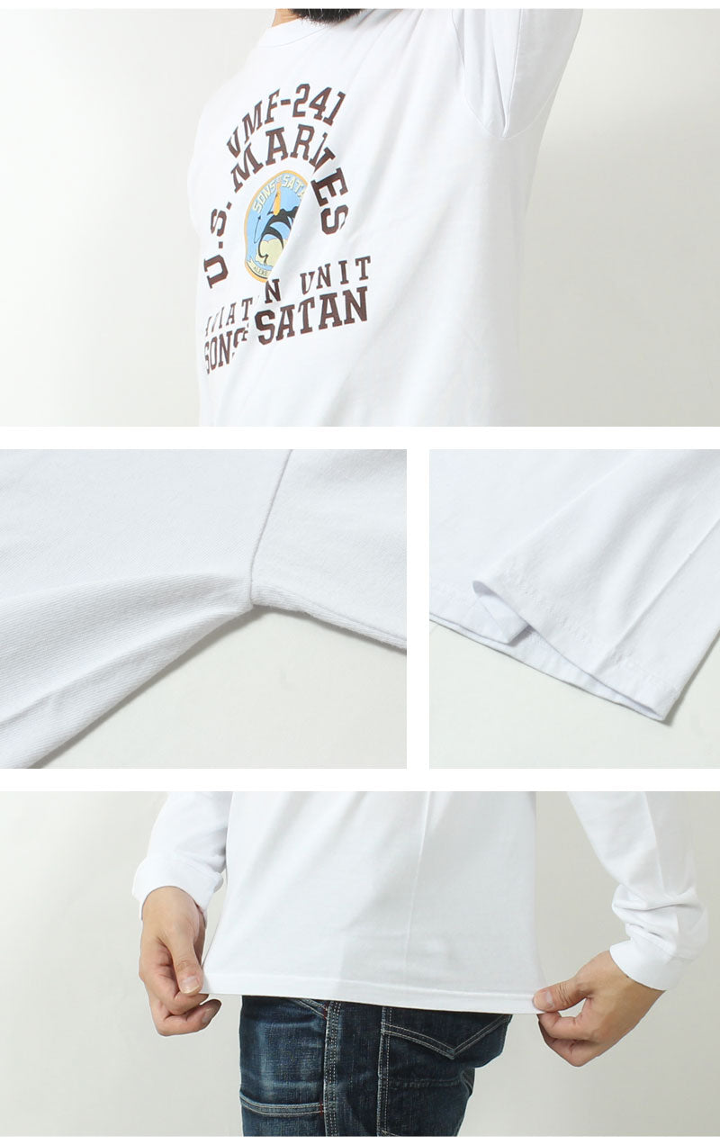 BUZZ RICKSON'S BR69627  L/S T-SHIRT "VMF-241 SONS OF SATAN"