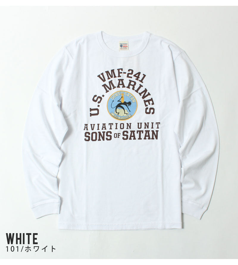 BUZZ RICKSON'S BR69627  L/S T-SHIRT "VMF-241 SONS OF SATAN"