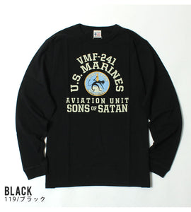 BUZZ RICKSON'S BR69627  L/S T-SHIRT "VMF-241 SONS OF SATAN"