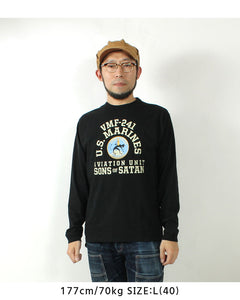 BUZZ RICKSON'S BR69627  L/S T-SHIRT "VMF-241 SONS OF SATAN"