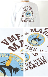BUZZ RICKSON'S BR69627  L/S T-SHIRT "VMF-241 SONS OF SATAN"