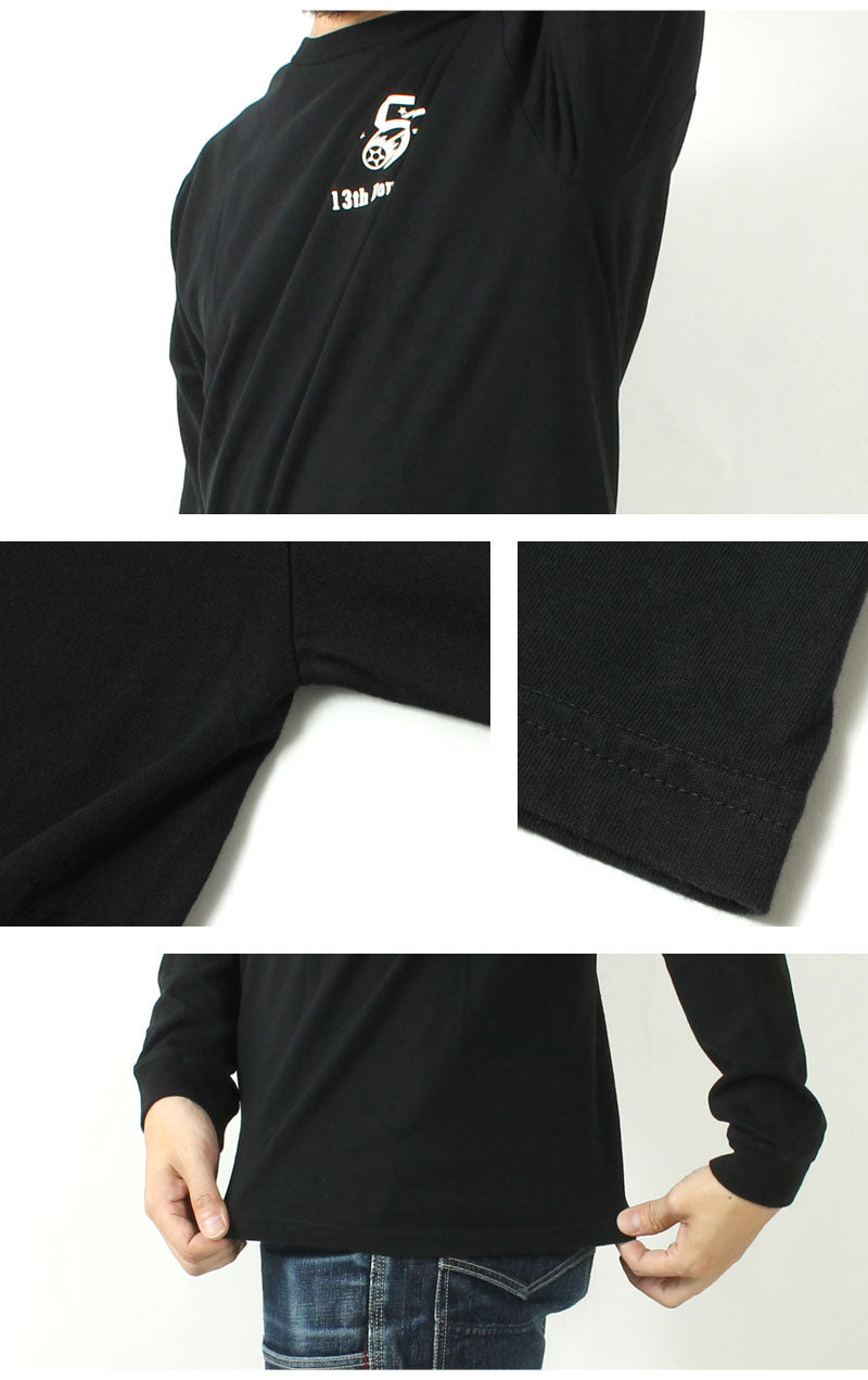BUZZ RICKSON'S BR69628  L/S T-SHIRT "13th BOMB.SQ. THE GRIM PEAPERS"