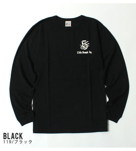 BUZZ RICKSON'S BR69628  L/S T-SHIRT "13th BOMB.SQ. THE GRIM PEAPERS"