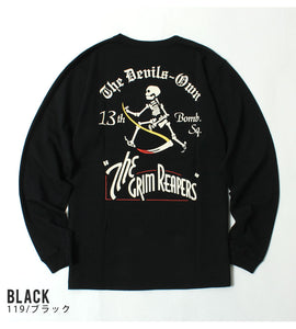 BUZZ RICKSON'S BR69628  L/S T-SHIRT "13th BOMB.SQ. THE GRIM PEAPERS"