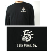 Load image into Gallery viewer, BUZZ RICKSON&#39;S BR69628  L/S T-SHIRT &quot;13th BOMB.SQ. THE GRIM PEAPERS&quot;
