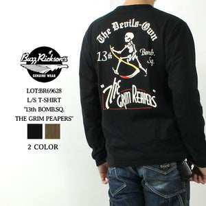 BUZZ RICKSON'S BR69628  L/S T-SHIRT "13th BOMB.SQ. THE GRIM PEAPERS"