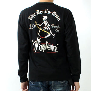 BUZZ RICKSON'S BR69628  L/S T-SHIRT "13th BOMB.SQ. THE GRIM PEAPERS"