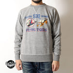 画像をギャラリービューアに読み込む, BUZZ RICKSON'S BR69634 SET-IN CREW NECK SWEAT SHIRTS "530th FTR-BOMB FLYING TIGERS"
