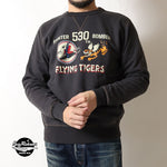 画像をギャラリービューアに読み込む, BUZZ RICKSON'S BR69634 SET-IN CREW NECK SWEAT SHIRTS "530th FTR-BOMB FLYING TIGERS"
