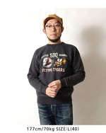画像をギャラリービューアに読み込む, BUZZ RICKSON'S BR69634 SET-IN CREW NECK SWEAT SHIRTS "530th FTR-BOMB FLYING TIGERS"
