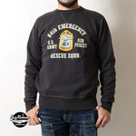Load image into Gallery viewer, BUZZ RICKSON'S  BR69635  SET-IN CREW NECK SWEAT SHIRTS "64th EMERGENCY RESCUE SQDN."
