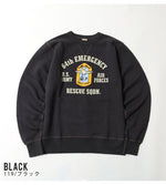 Load image into Gallery viewer, BUZZ RICKSON'S  BR69635  SET-IN CREW NECK SWEAT SHIRTS "64th EMERGENCY RESCUE SQDN."
