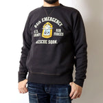 Load image into Gallery viewer, BUZZ RICKSON'S  BR69635  SET-IN CREW NECK SWEAT SHIRTS "64th EMERGENCY RESCUE SQDN."
