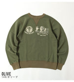 画像をギャラリービューアに読み込む, BUZZ RICKSON'S BR69693  SET-IN CREW NECK SWEAT SHIRTS "5th BOMB. GROUP BOMBER BARONS"
