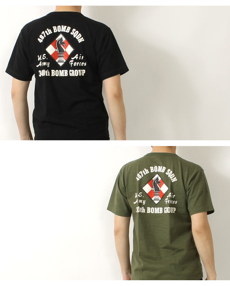 Buzz Rickson's Lot,79372 SLUB YARN T-SHIRT "487th BOMB. SQ"