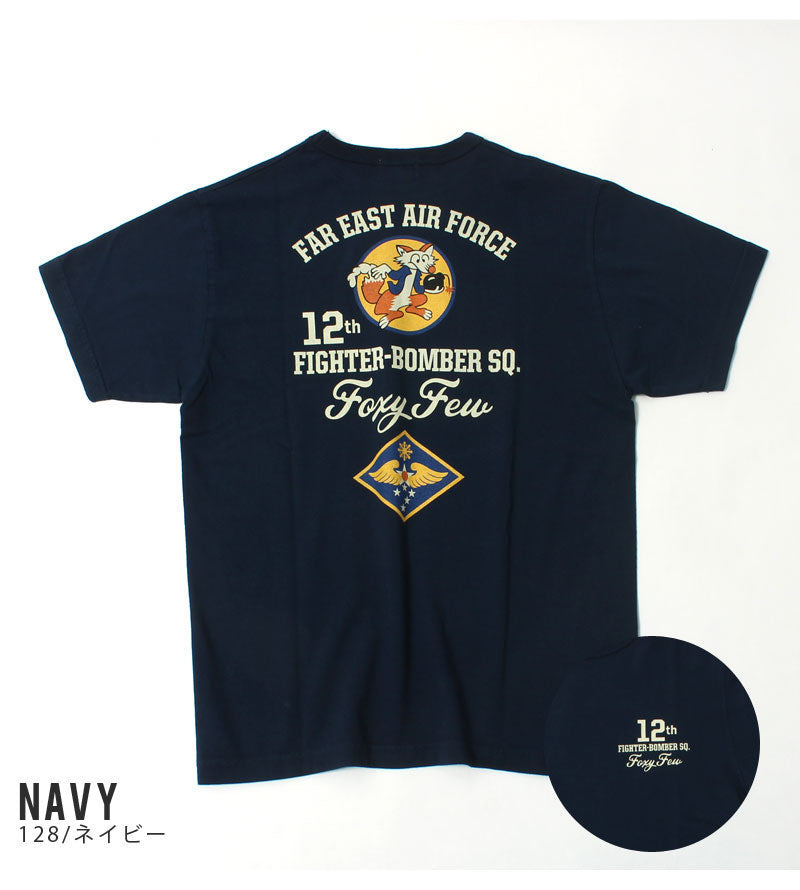 Buzz Rickson's BR79407 S/S T-SHIRT "12th FTR-BOMB.SQ. FOXY FEW"