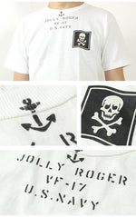 Load image into Gallery viewer, BUZZ RICKSON&#39;S BR79561  SLUB YARN T-SHIRT &quot;VF-17 JOLLY ROGER&quot;
