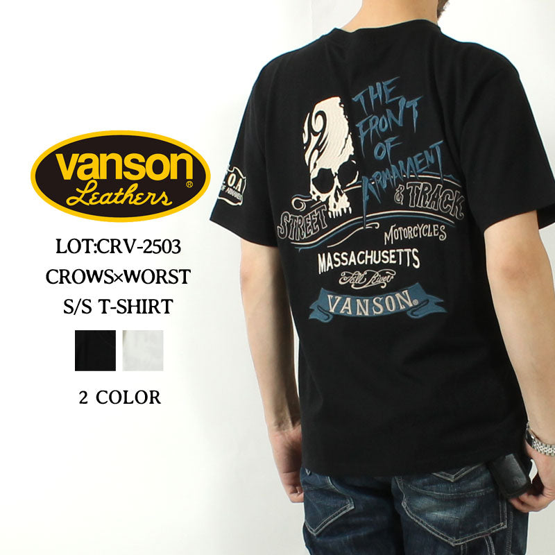 VANSON CRV-2503 CROWS×WORST S/S T-SHIRT