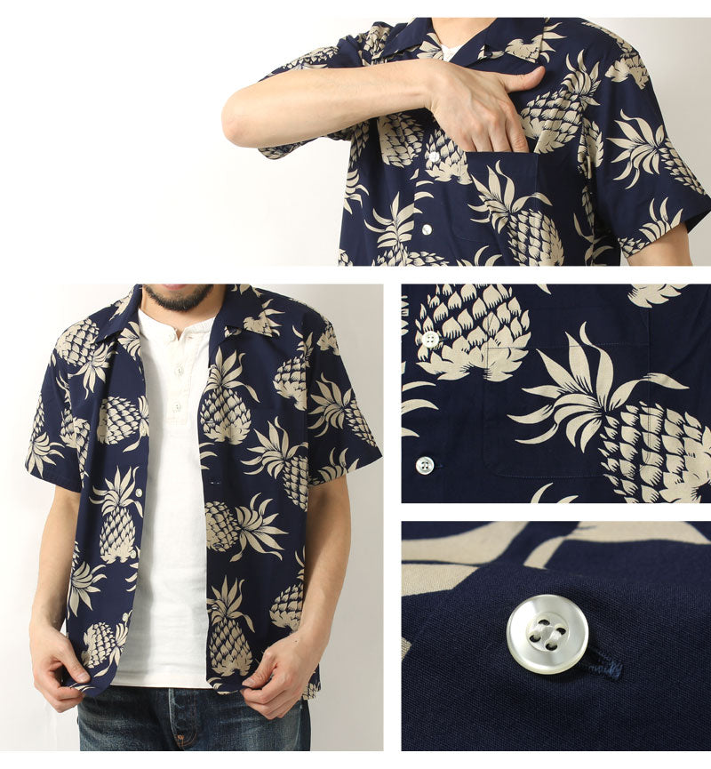 Duke Kahanamoku Lot,DK37811 Cotton Hawaiian Shirt "Duke's Pineapple"