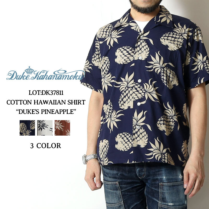 Duke Kahanamoku Lot,DK37811 Cotton Hawaiian Shirt 
