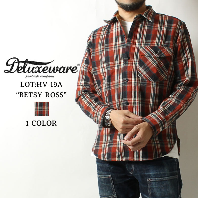 DELUXEWARE HV-19A Heavy flannel shirt"BETSY ROSS"20th anniversary special product