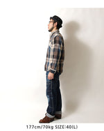 画像をギャラリービューアに読み込む, DELUXEWARE HV-57 Heavy flannel shirt "50s BLUE KING"
