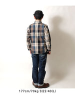 画像をギャラリービューアに読み込む, DELUXEWARE HV-57 Heavy flannel shirt "50s BLUE KING"
