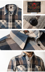 画像をギャラリービューアに読み込む, DELUXEWARE HV-57 Heavy flannel shirt "50s BLUE KING"
