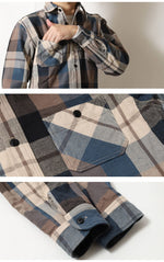 画像をギャラリービューアに読み込む, DELUXEWARE HV-57 Heavy flannel shirt "50s BLUE KING"

