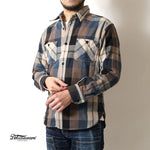 画像をギャラリービューアに読み込む, DELUXEWARE HV-57 Heavy flannel shirt "50s BLUE KING"
