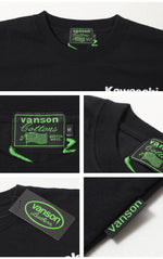 画像をギャラリービューアに読み込む, Vanson×Kawasaki Lot,KMV-2603 S/S T-Shirt
