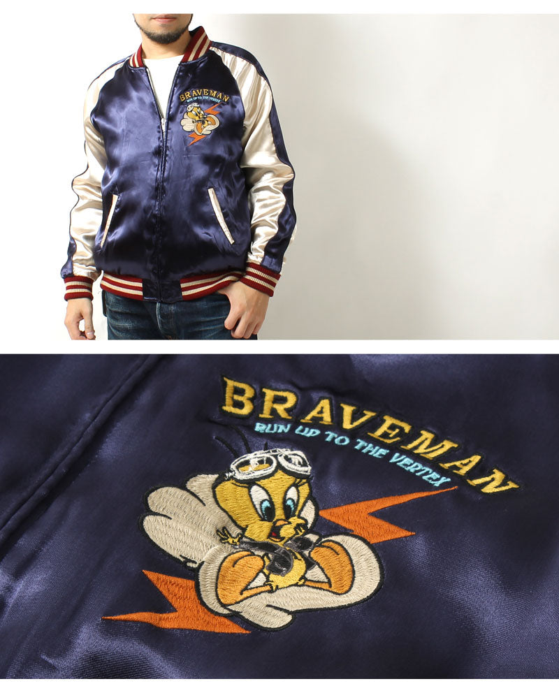 The BRAVE-MAN Lot,LTB-2320 Looney Tunes Reversible Souvenir Jacket