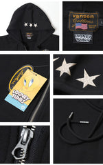 画像をギャラリービューアに読み込む, VANSON LTV-2510 Vanson x Looney Tunes Collaboration Zip-Up Hoodie (Officially Licensed Product)
