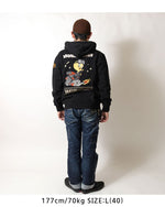 画像をギャラリービューアに読み込む, VANSON LTV-2510 Vanson x Looney Tunes Collaboration Zip-Up Hoodie (Officially Licensed Product)
