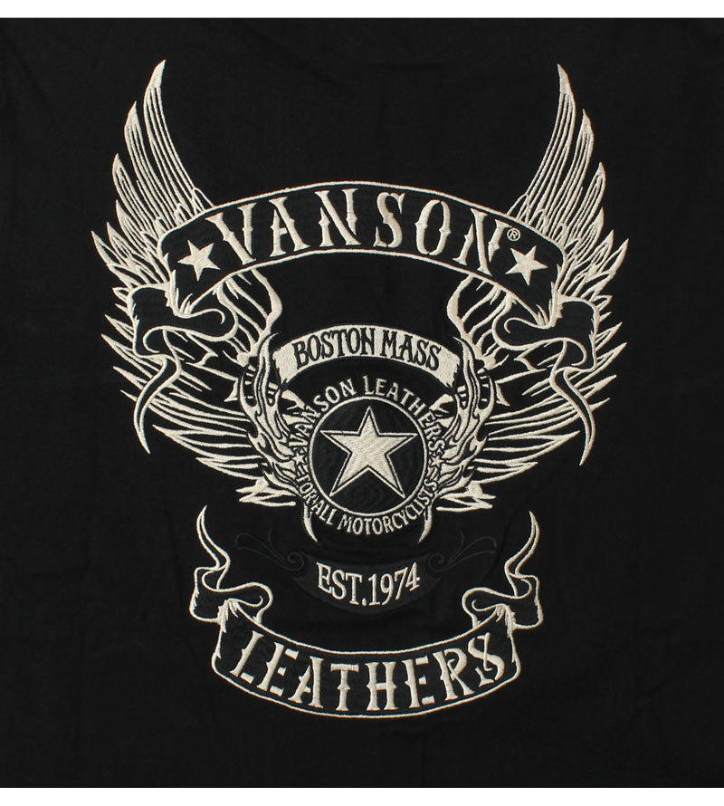 VANSON NVLT-2507 Flying Star Embroidered Jersey Long Sleeve T-Shirt