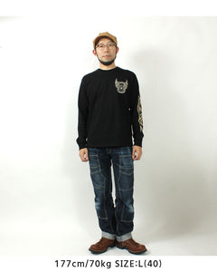 VANSON NVLT-2507 Flying Star Embroidered Jersey Long Sleeve T-Shirt