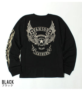 VANSON NVLT-2507 Flying Star Embroidered Jersey Long Sleeve T-Shirt