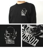Load image into Gallery viewer, VANSON  NVLT-2514 Skull Head Embroidered Jersey Long Sleeve T-Shirt
