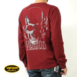 Load image into Gallery viewer, VANSON  NVLT-2514 Skull Head Embroidered Jersey Long Sleeve T-Shirt
