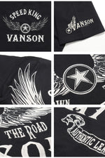 Load image into Gallery viewer, Vanson Lot,NVST-001 Flying Star &amp; Logo Standard Short-Sleeve T-Shirt
