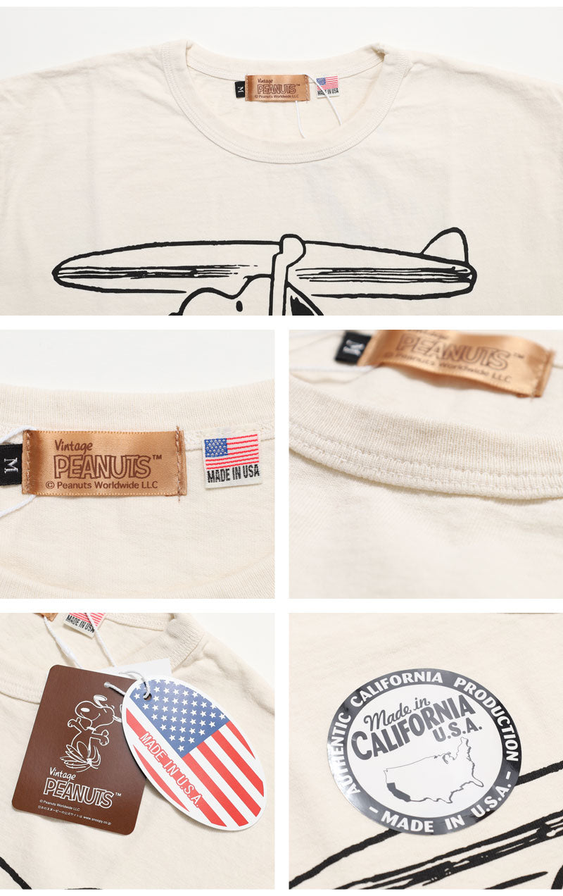 PEANUTS PELT-2401 Vintage Peanuts Surf Snoopy Long T-Shirt