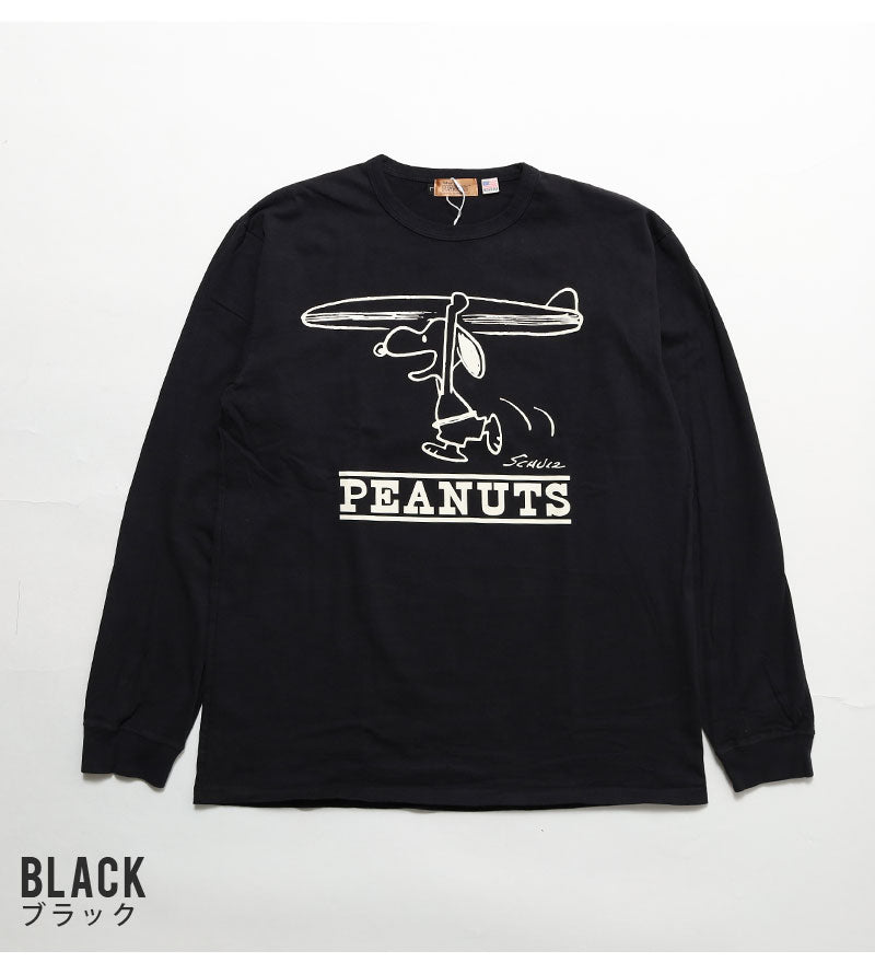 PEANUTS PELT-2401 Vintage Peanuts Surf Snoopy Long T-Shirt