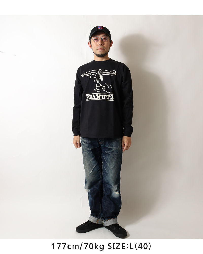 PEANUTS PELT-2401 Vintage Peanuts Surf Snoopy Long T-Shirt