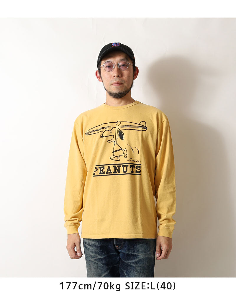 PEANUTS PELT-2401 Vintage Peanuts Surf Snoopy Long T-Shirt