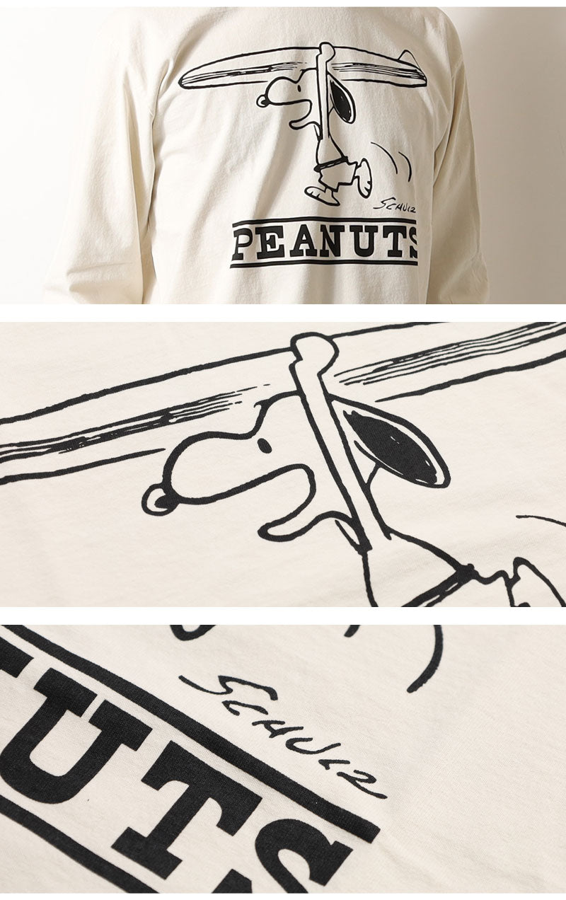 PEANUTS PELT-2401 Vintage Peanuts Surf Snoopy Long T-Shirt