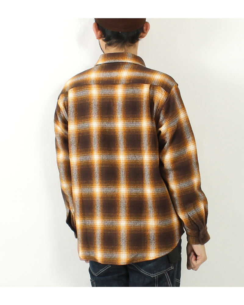 Sugar Cane SC29203 OMBRE PLAID HEAVY FLANNEL L/S WORK SHIRT