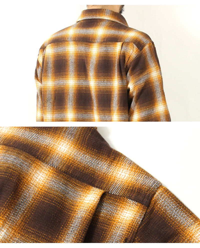 Sugar Cane SC29203 OMBRE PLAID HEAVY FLANNEL L/S WORK SHIRT